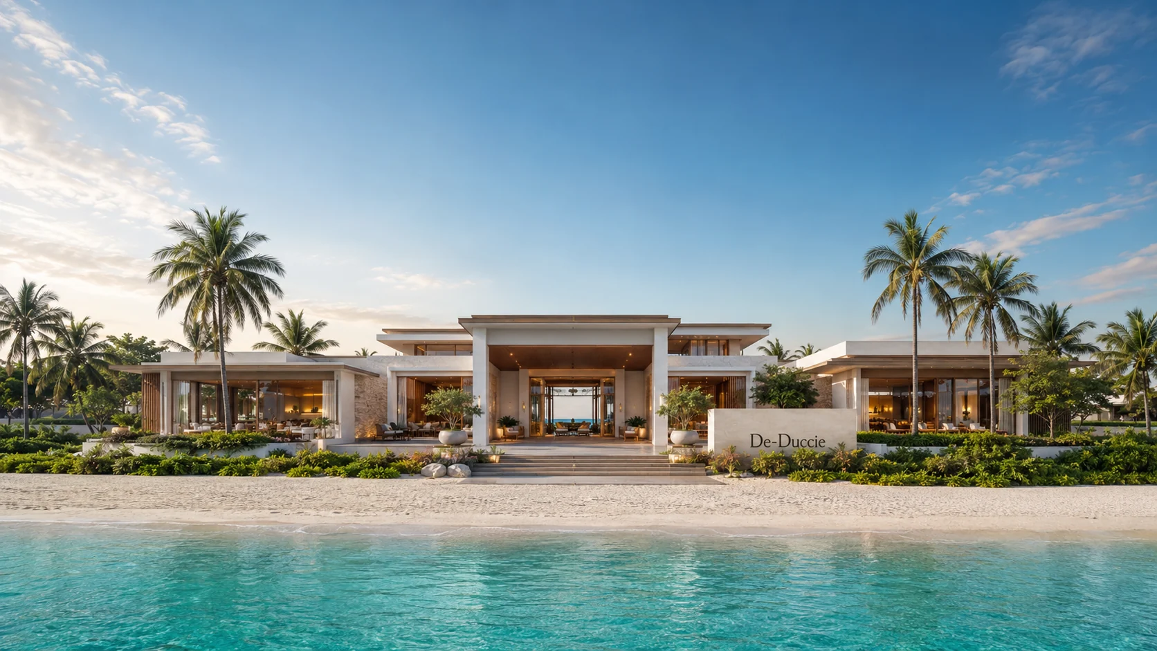 Main facade of De-Ducie resort