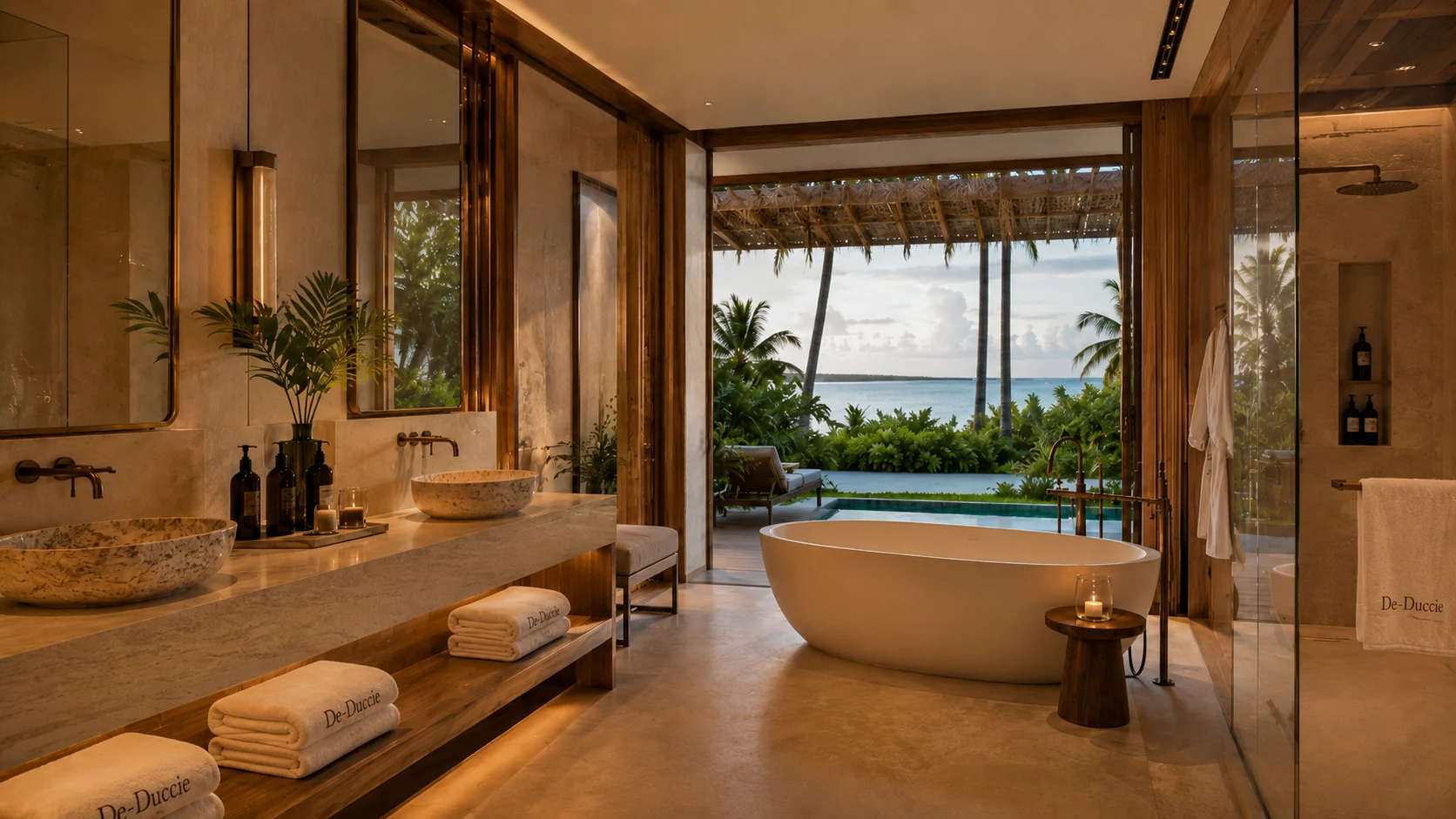 Alternative luxury spa bathroom